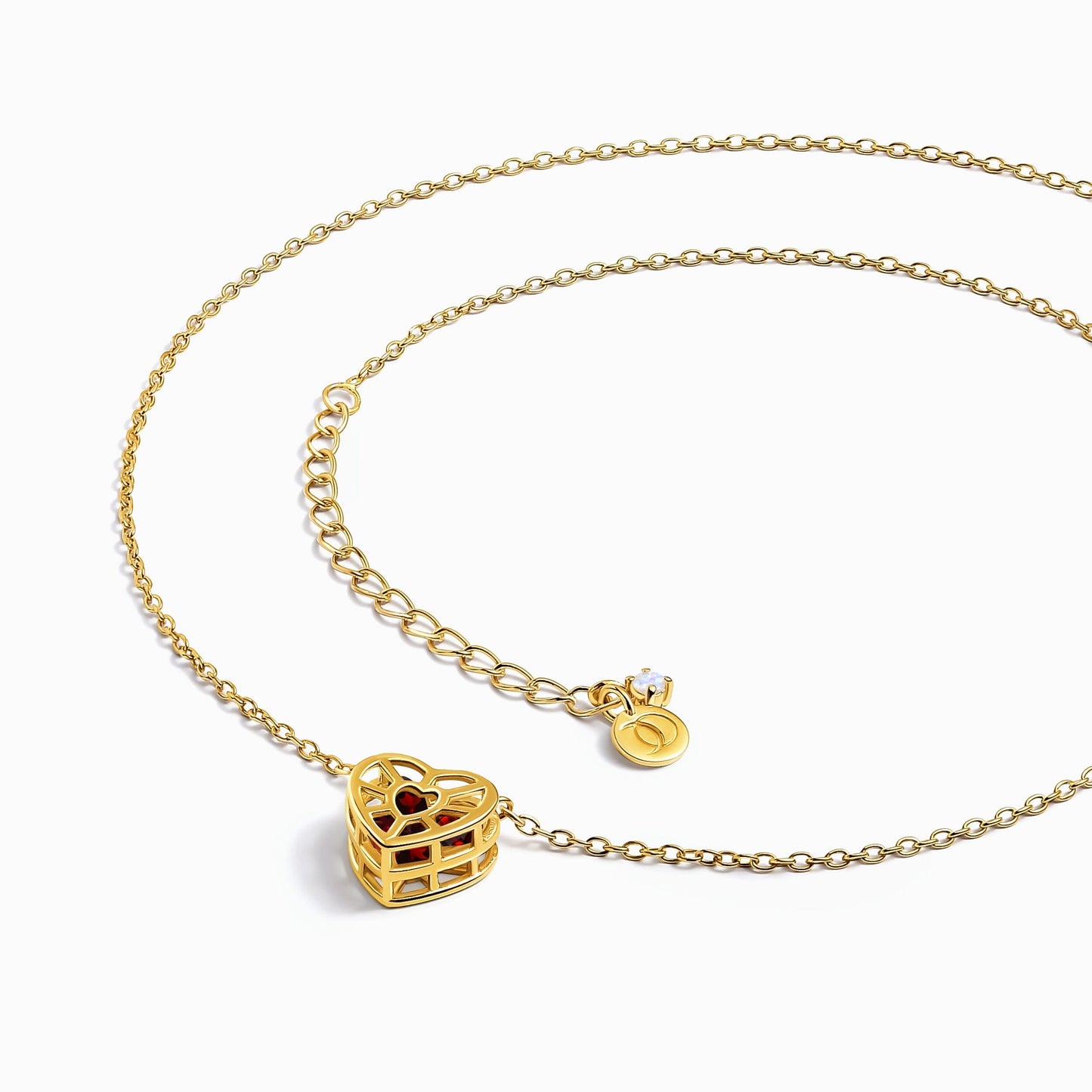 Heart in Motion necklace yellow gold detail