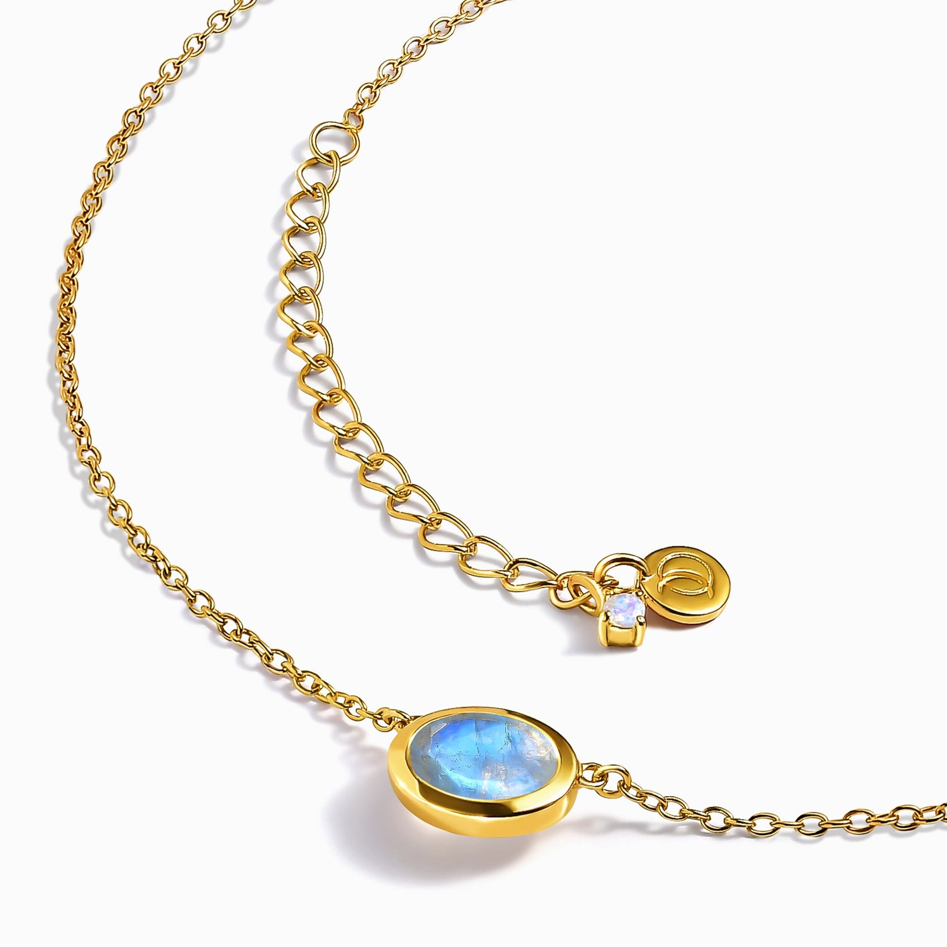 Moonstone Necklace - Skin-Touch - lifestyle 2 YG