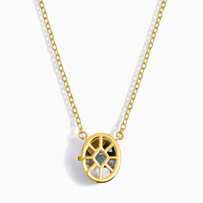 Dark Gradient Necklace - yellow gold locket detail