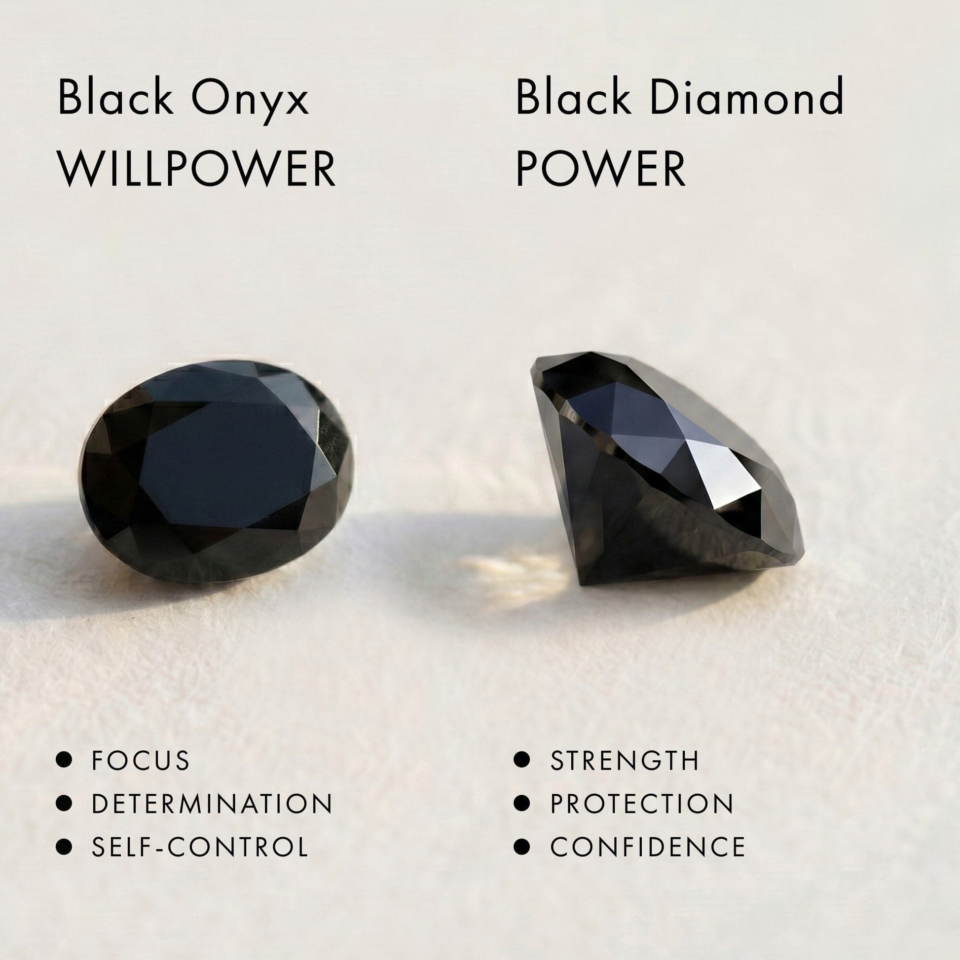 Black Onyx and Black Diamond meaning