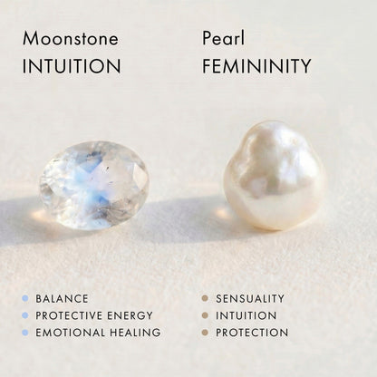 Moonstone Pearl Cuff - Heirloom - meaning tile