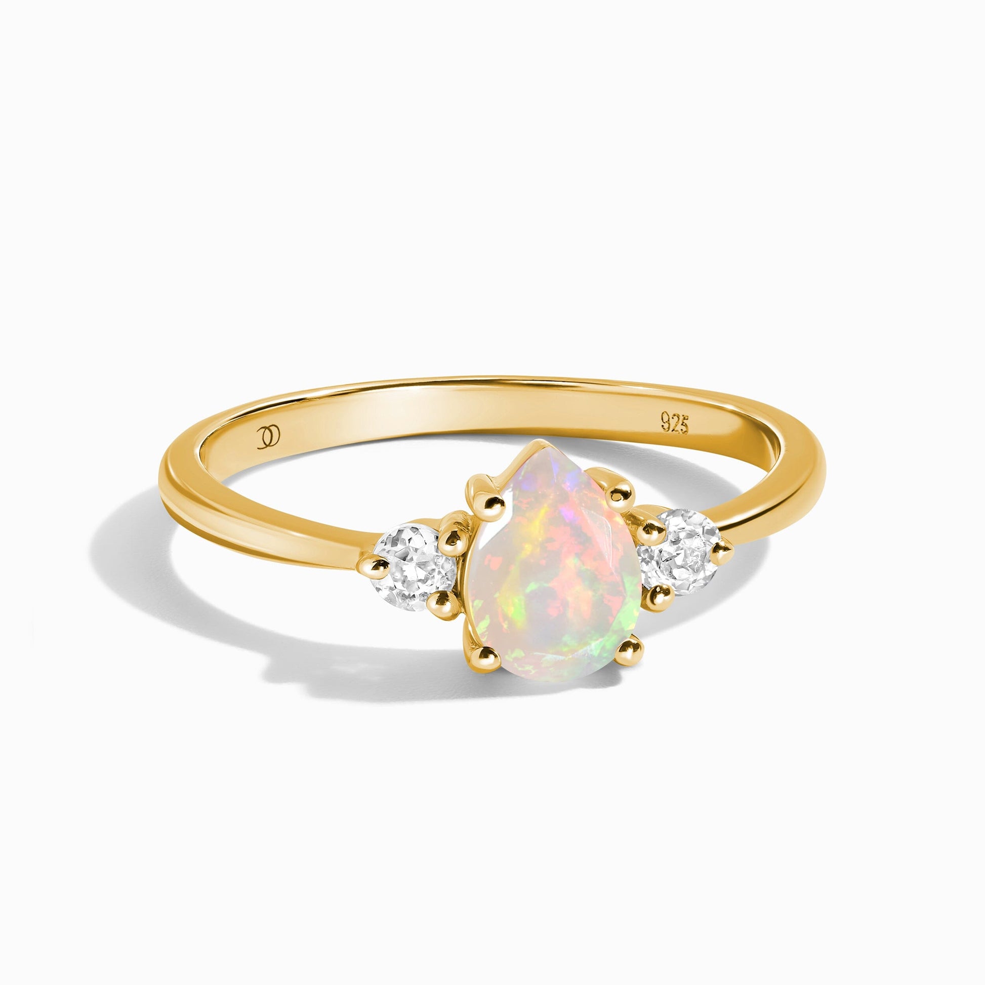 Fine Opal Lab Diamond Ring - Lania