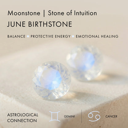 Fine Moonstone Lab Diamond Necklace Sway - June Birthstone - moonstone meaning tile