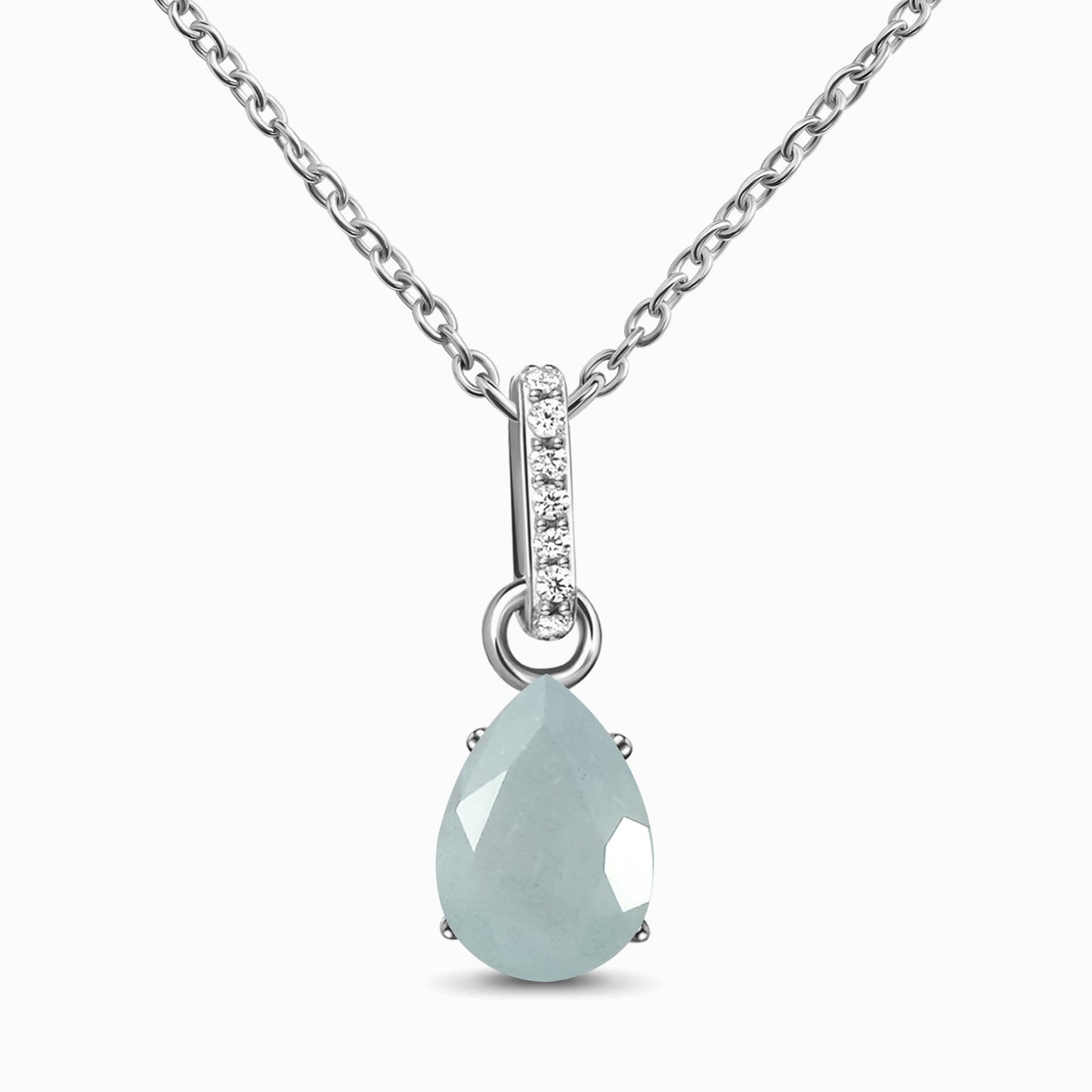 Divine Purpose Necklace silver, Aquamarine