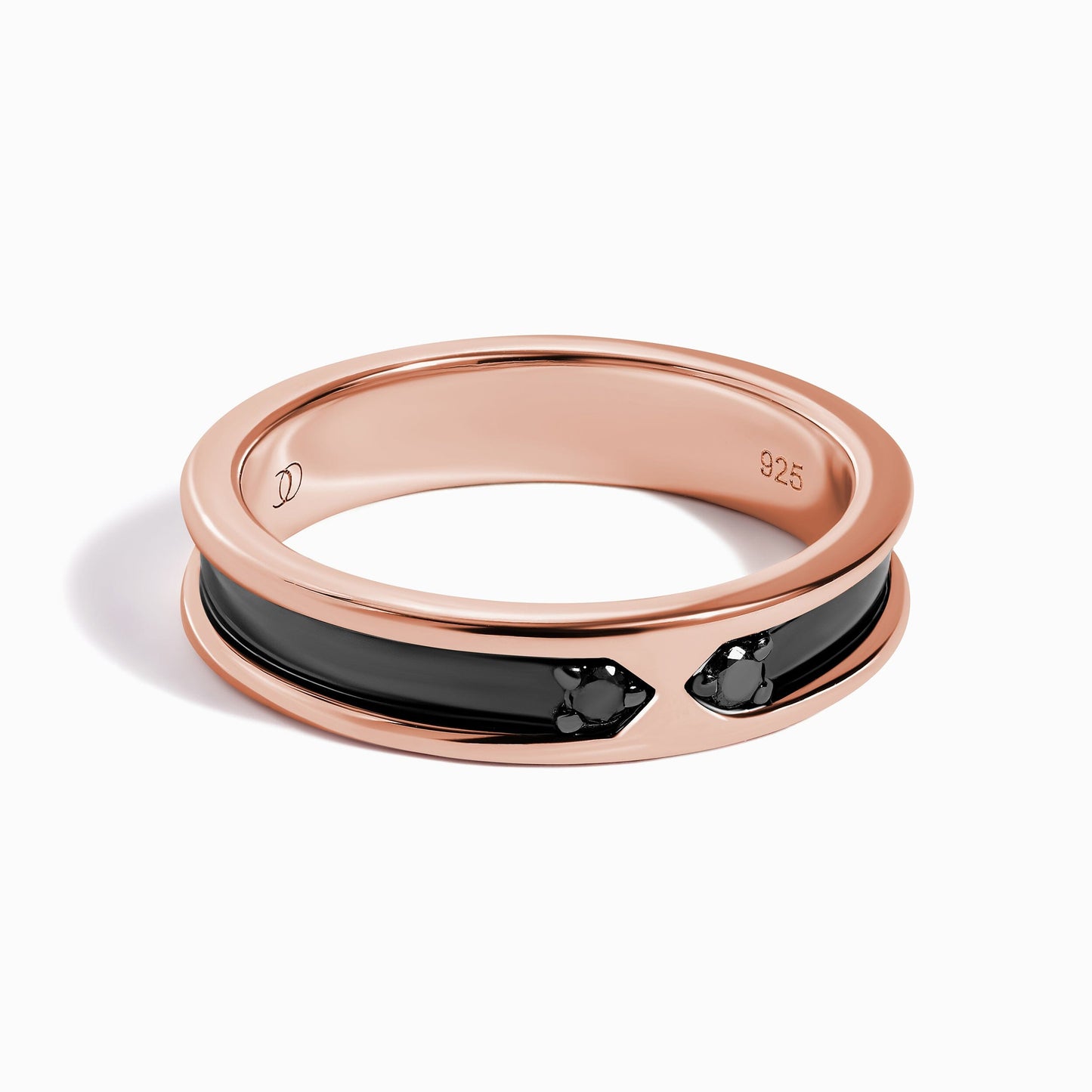 Black Onyx Unisex Ring - Individualist - Rose Gold Vermeil