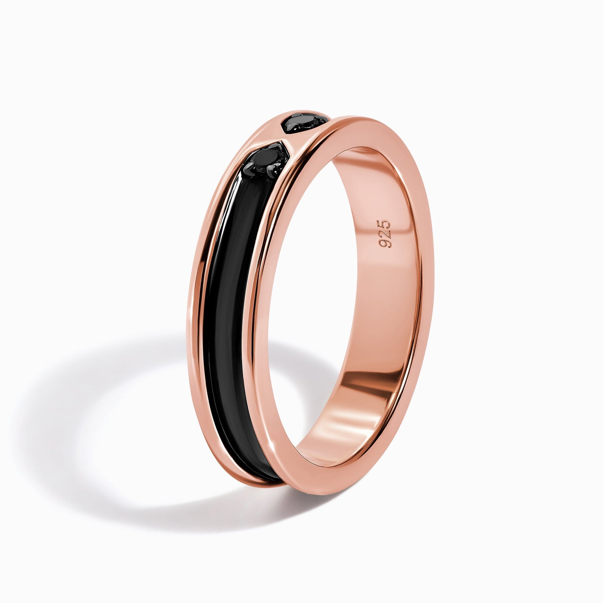 Black Onyx Unisex Ring - Individualist - detail rose gold 2