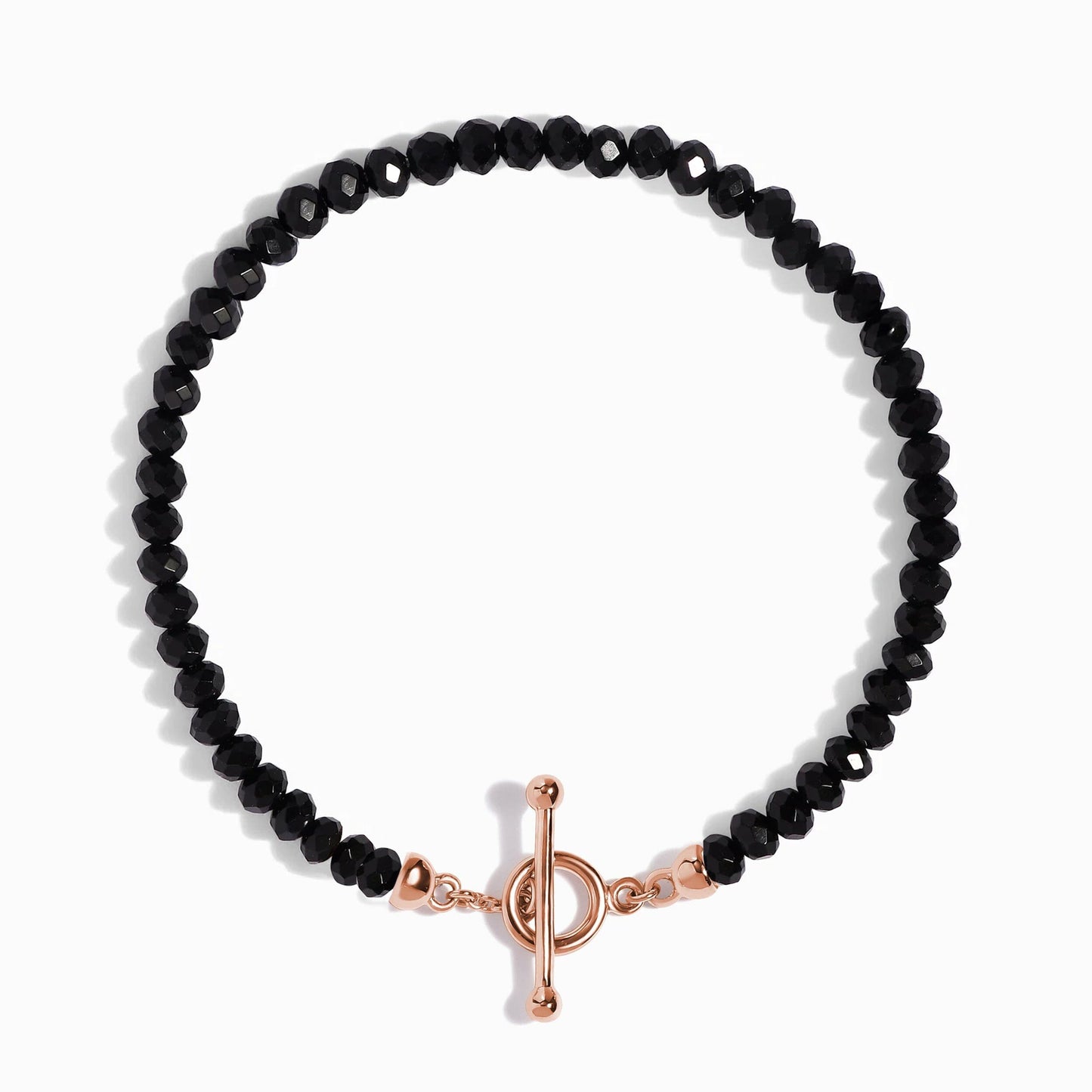 Black Obsidian Bracelet - Vibrations rose gold