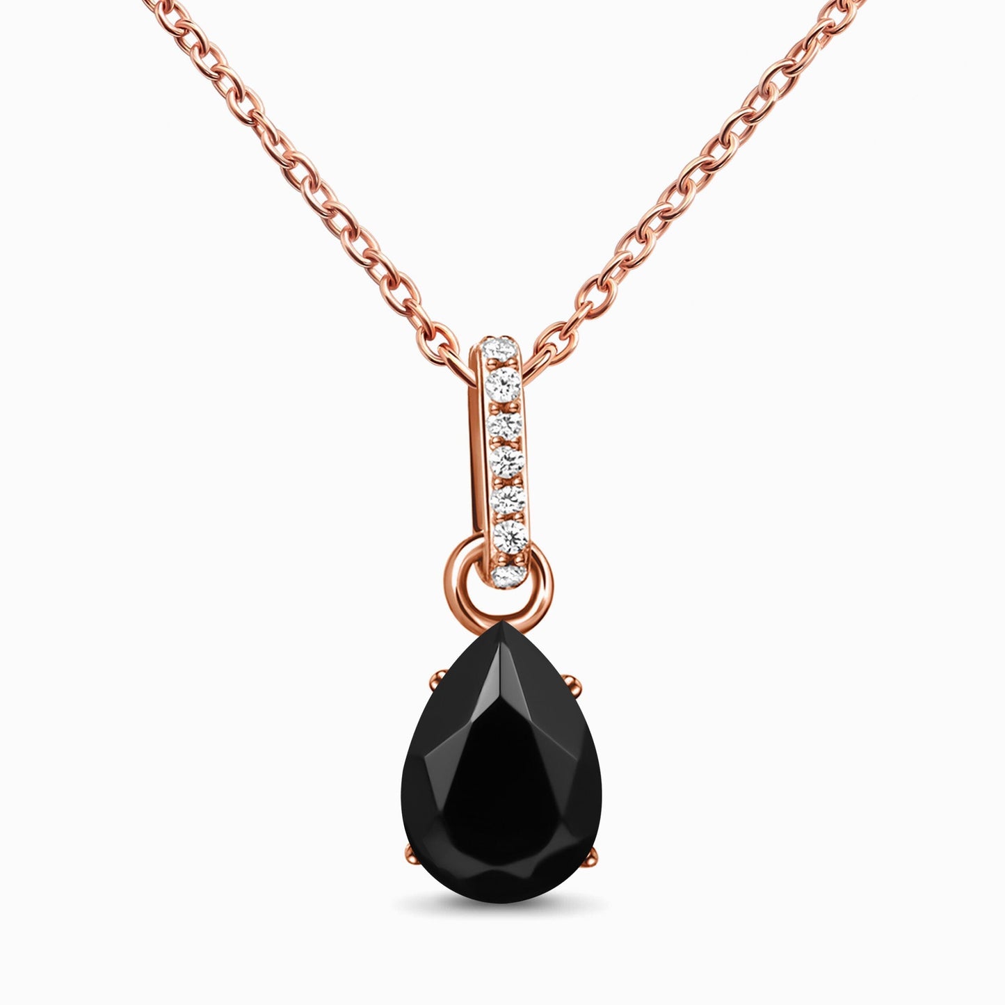 Divine Purpose Necklace rose gold, Black Onyx