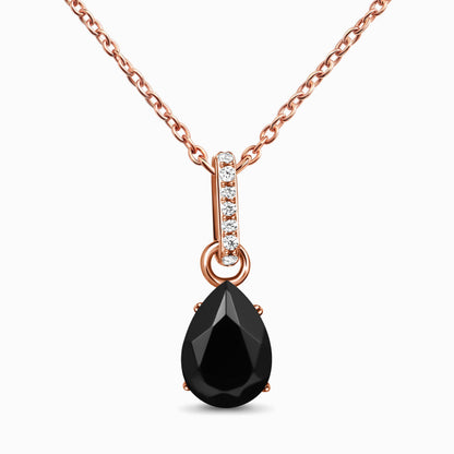 Divine Purpose Necklace rose gold, Black Onyx