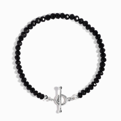 Black Obsidian Bracelet - Vibrations silver