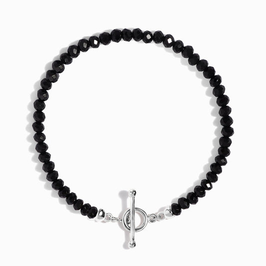 Black Obsidian Bracelet - Vibrations silver