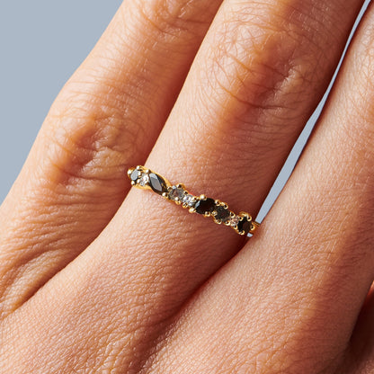 Fine Grace Ring - worn yellow gold lifestyle 3