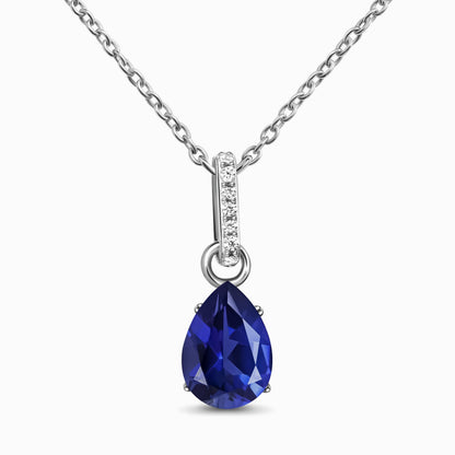 Sway necklace blue sapphire silver
