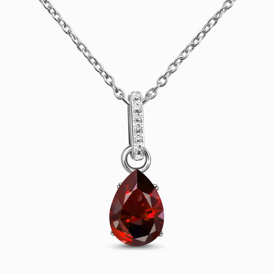 Divine Purpose Necklace silver, Garnet
