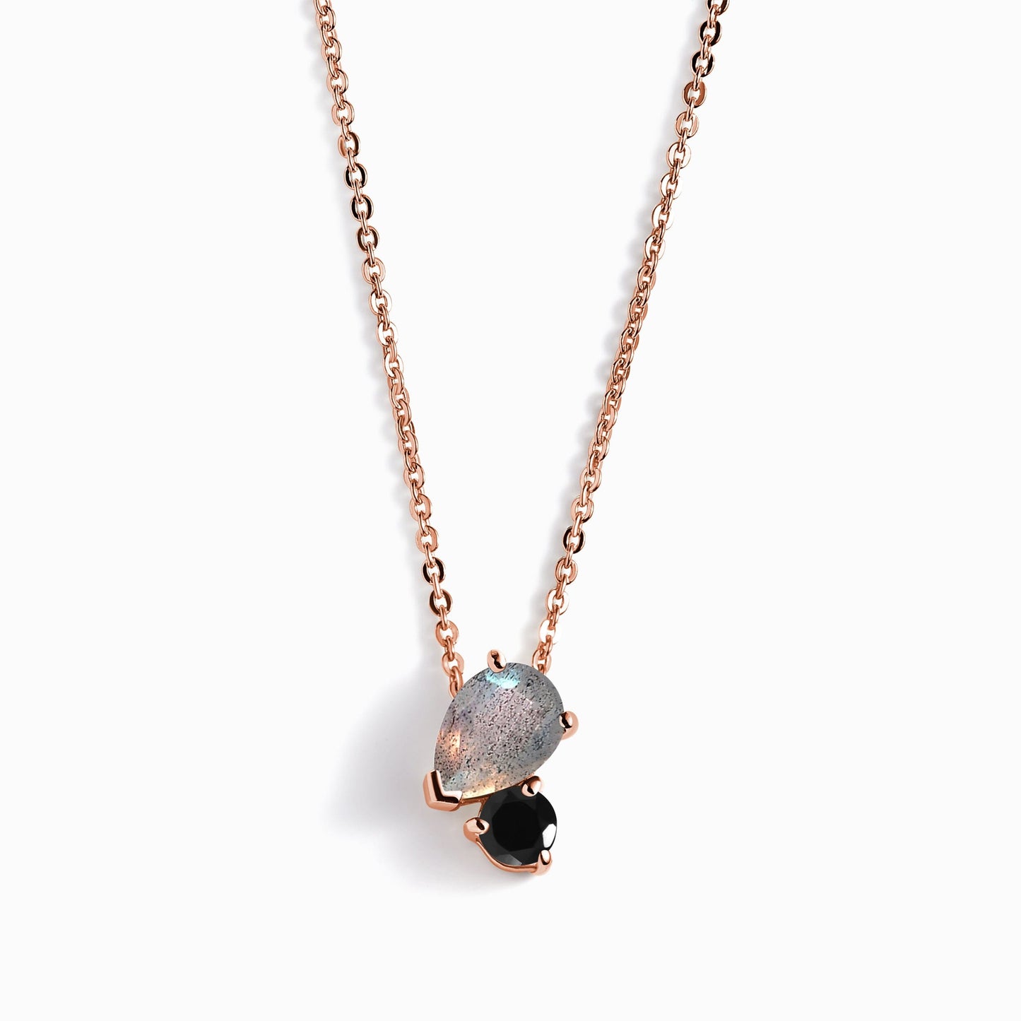 Toi Et Moi Necklace - rose gold
