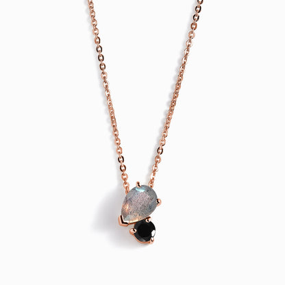 Toi Et Moi Necklace - rose gold