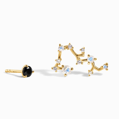 Zodiac Birthstone Studs Sagittarius - Yellow Gold Vermeil