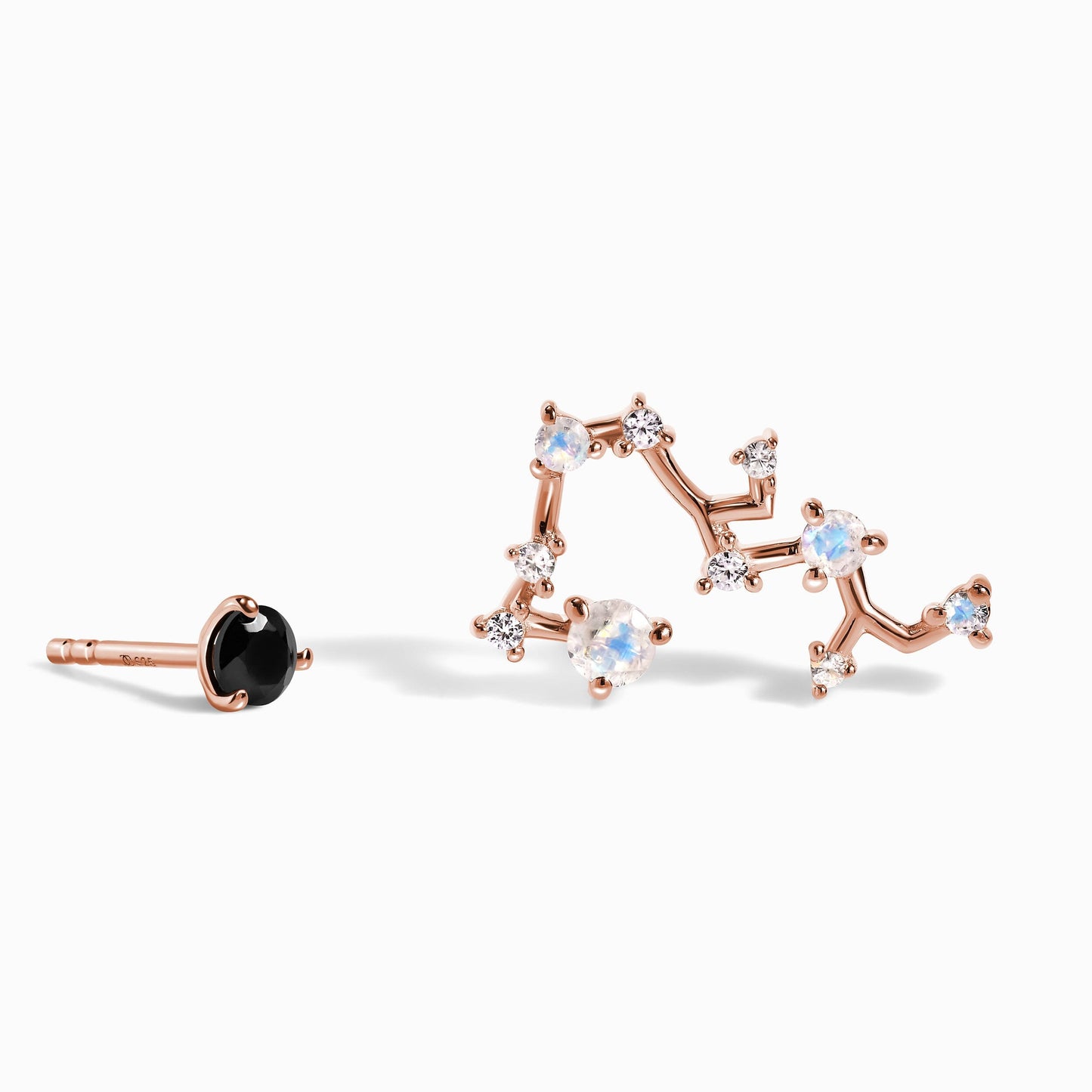 Zodiac Birthstone Studs Sagittarius - Rose Gold Vermeil
