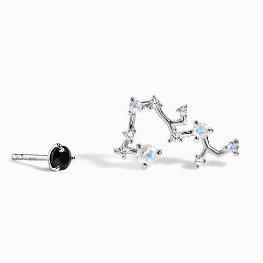 Zodiac Birthstone Studs Sagittarius - Sterling Silver
