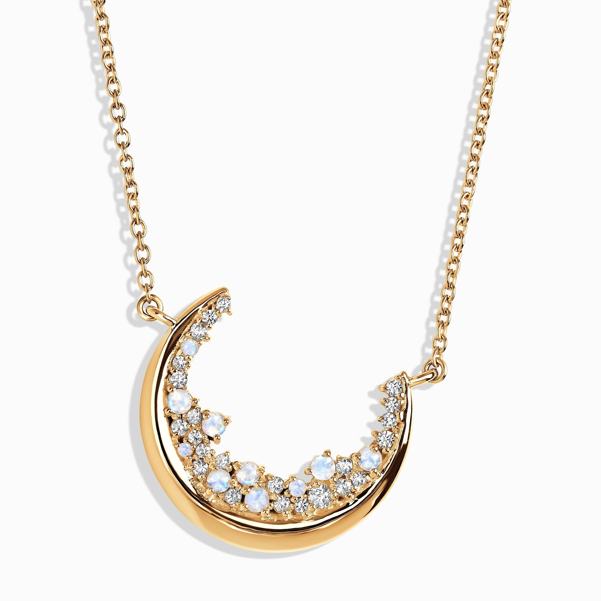 Lush Luna crescent necklace - yellow gold