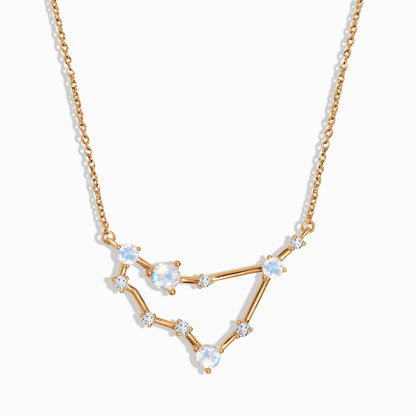 Capricorn zodiac necklace gold