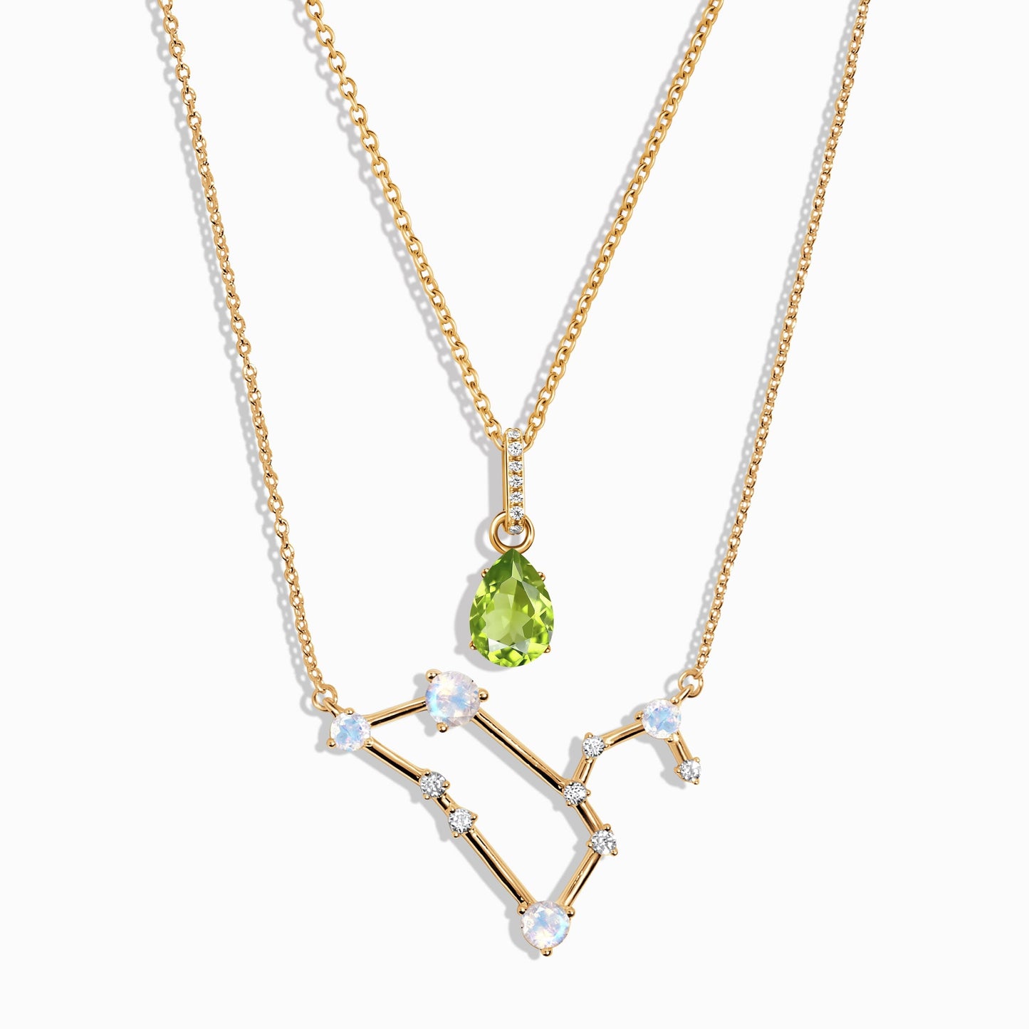 Leo Zodiac Necklace Set - yellow gold