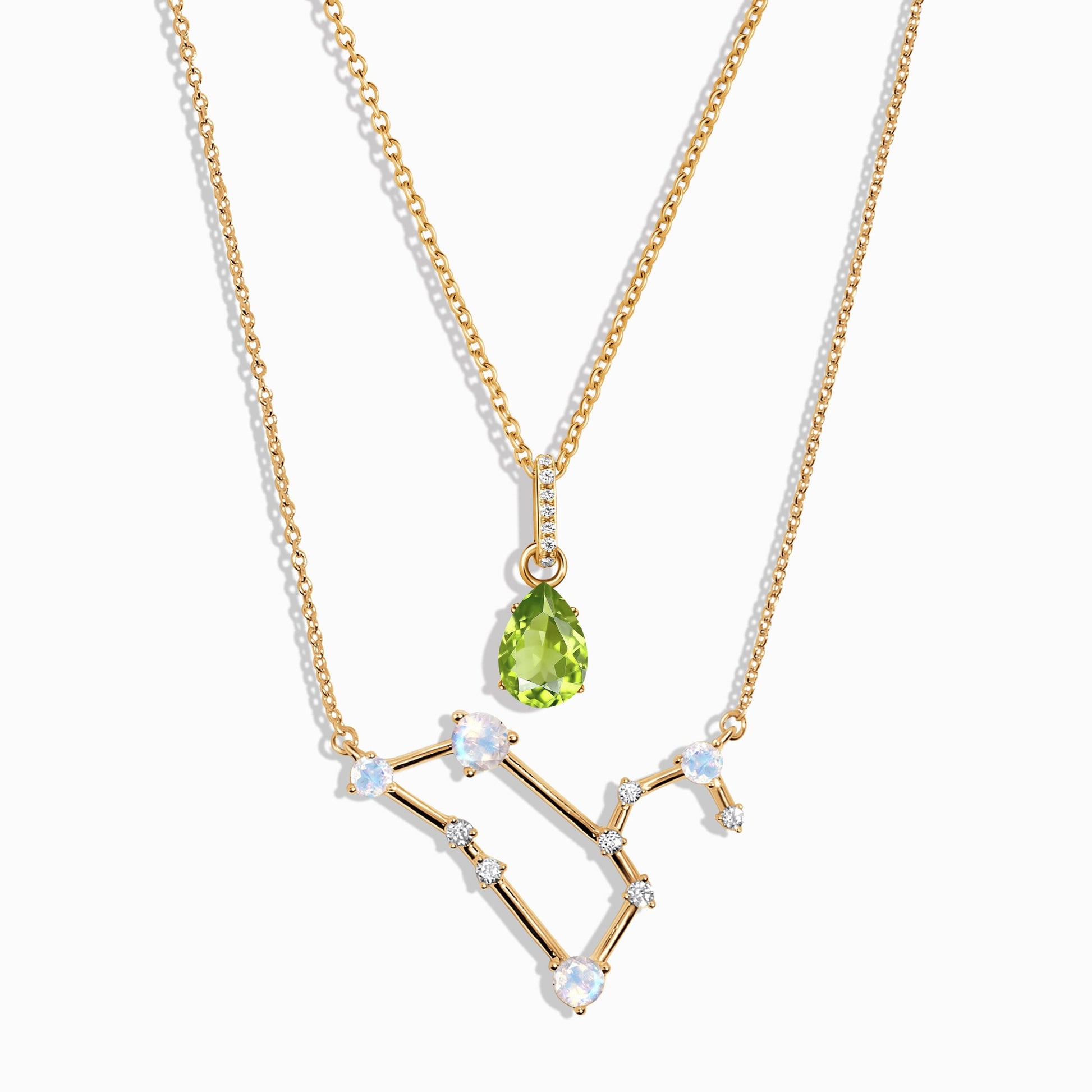 Leo Zodiac Necklace Set - yellow gold