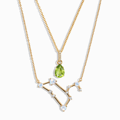 Leo Zodiac Necklace Set - yellow gold