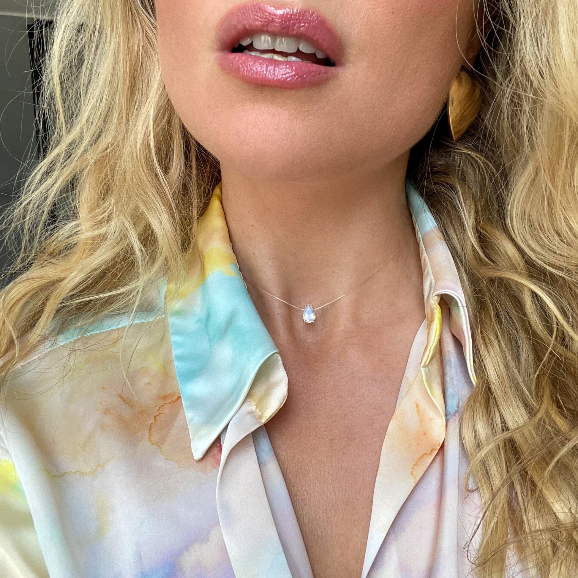 Moonstone Necklace Floating Sway - June Birthstone - PIC-MS-ROSE-WN-FLOAT-1_36770fe5-507c-4841-aef5-ecf