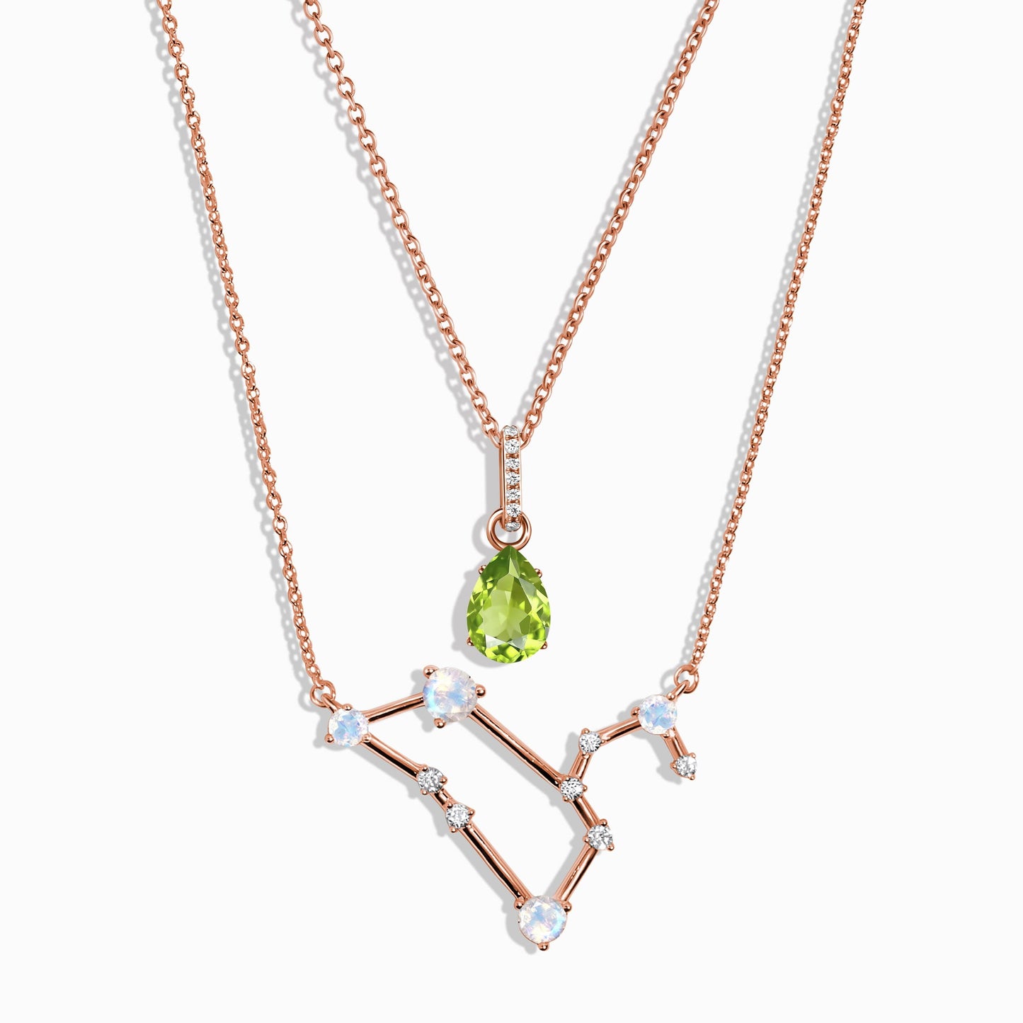 Leo Zodiac Necklace Set - rose gold