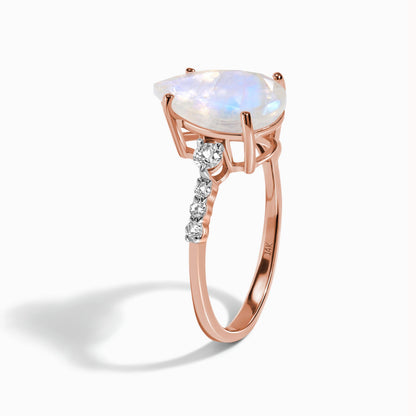 Queen Of Lustre ring rose gold angle