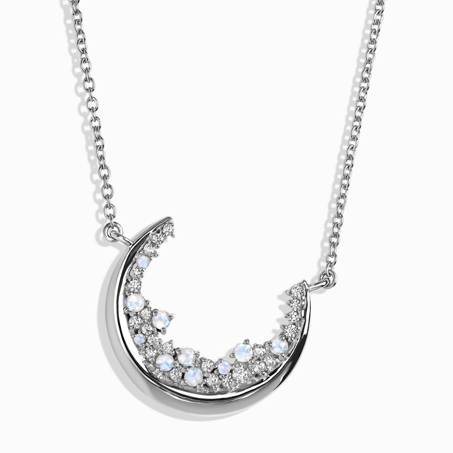 Lush Luna crescent necklace - silver