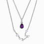 Aquarius Zodiac & February Birthstone Necklace Set