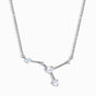 Fine Moonstone Lab Diamond Necklace - Cancer Zodiac Constellation
