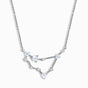 Fine Moonstone Lab Diamond Necklace - Capricorn Zodiac Constellation