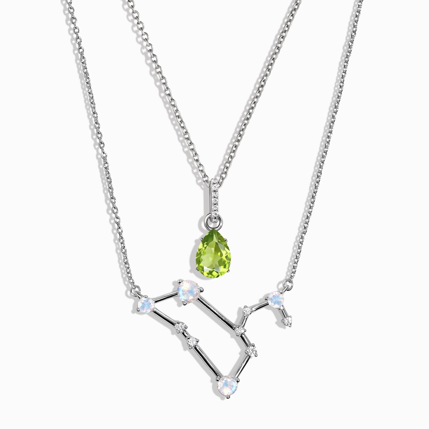 Leo Zodiac Necklace Set - silver