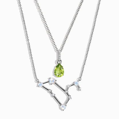 Leo Zodiac Necklace Set - silver