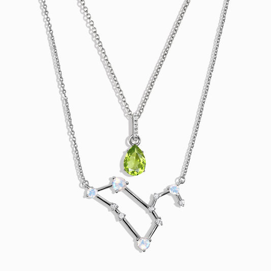 Leo Zodiac Necklace Set - silver