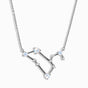 Fine Moonstone Lab Diamond Necklace - Leo Zodiac Constellation