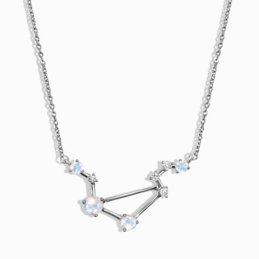 Libra zodiac necklace silver