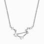Fine Moonstone Lab Diamond Necklace - Libra Zodiac Constellation