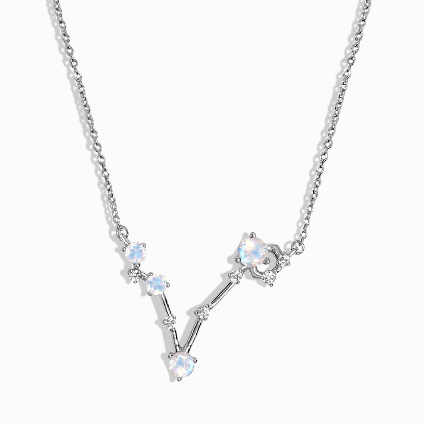 Pisces zodiac necklace silver