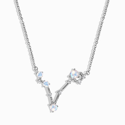 Pisces zodiac necklace silver