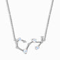 Fine Moonstone Lab Diamond Necklace - Scorpio Zodiac Constellation