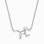 Fine Moonstone Lab Diamond Necklace - Virgo Zodiac Constellation