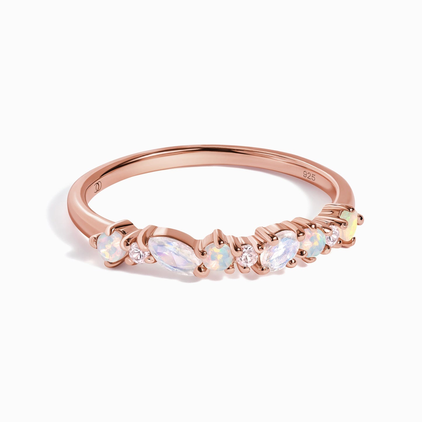 Moonstone Opal Ring - Grace - rose gold vermeil