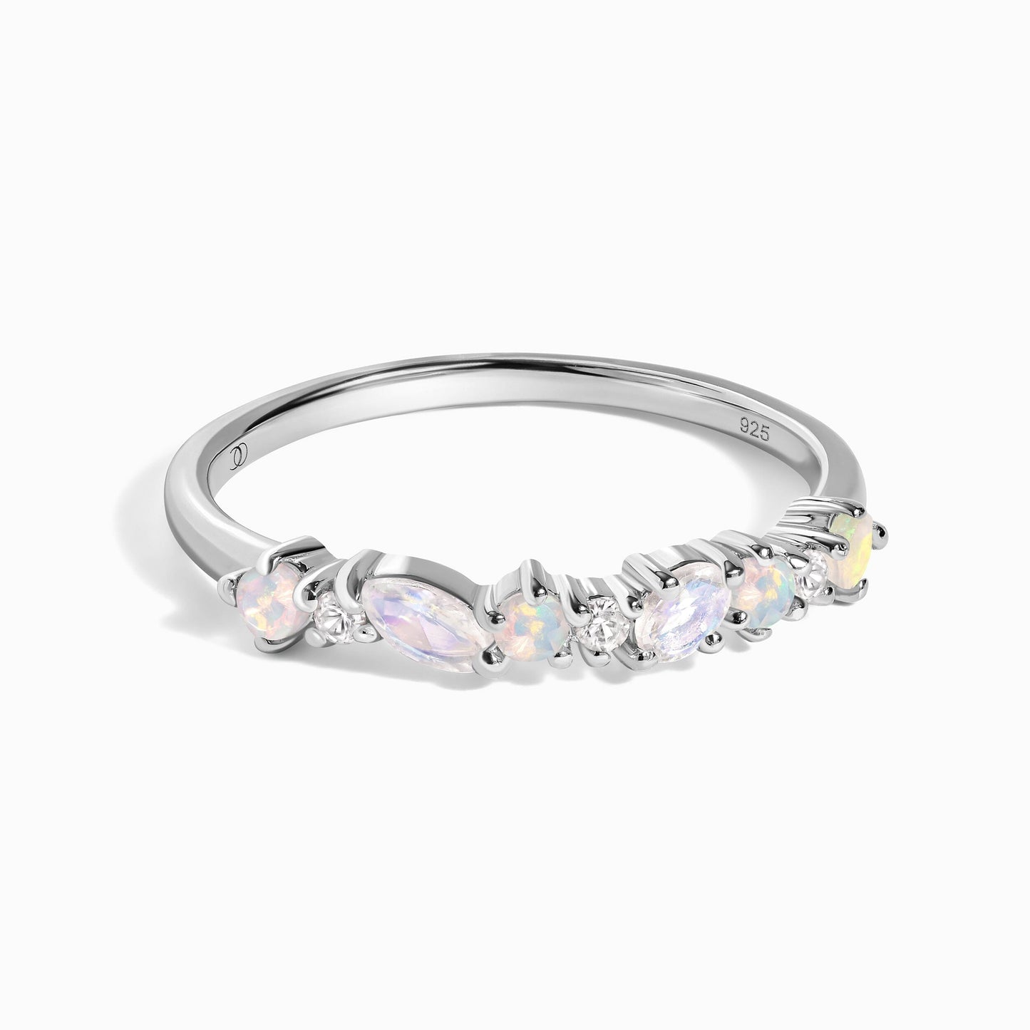 Moonstone Opal Ring - Grace - sterling silver