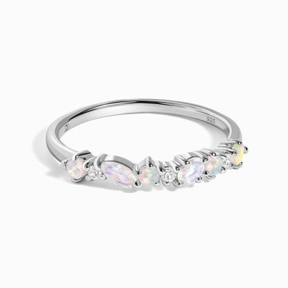 Moonstone Opal Ring - Grace - sterling silver