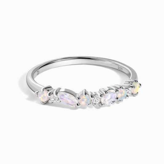 Moonstone Opal Ring - Grace - sterling silver