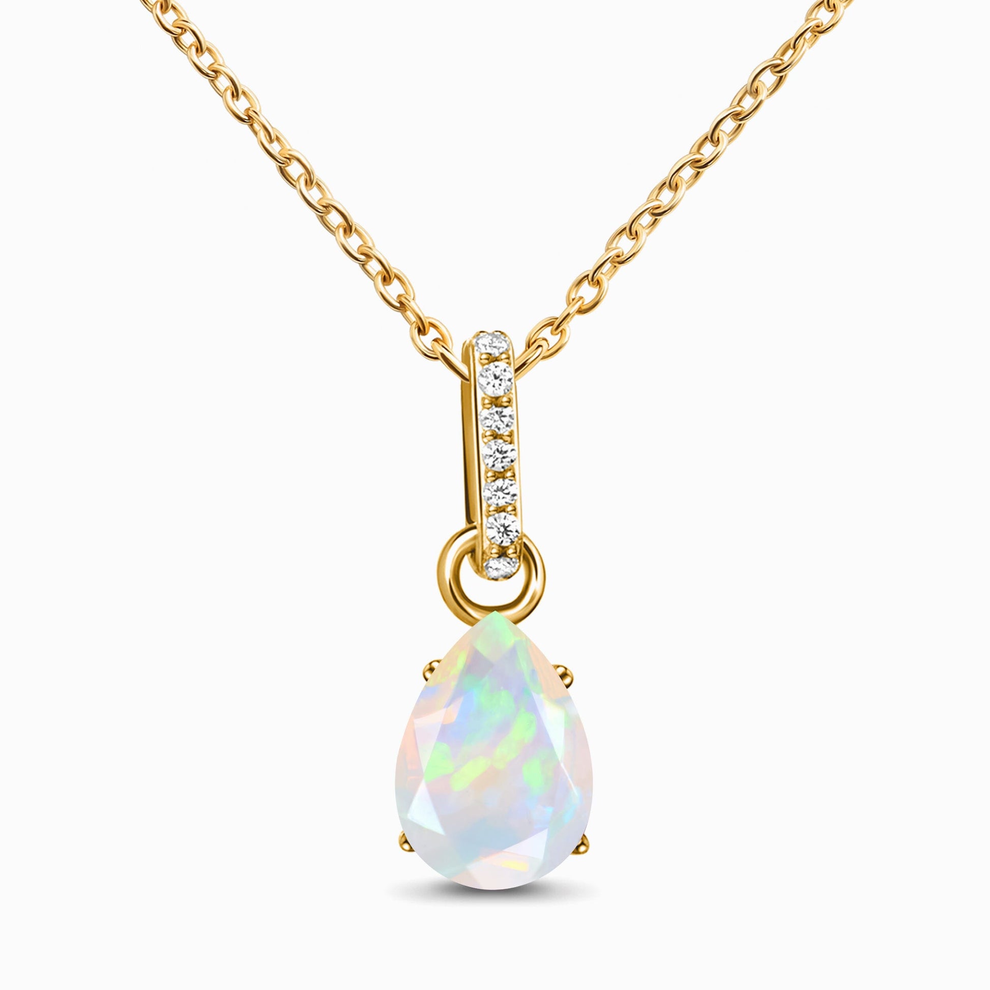 Opal Necklace Sway - yellow gold studio